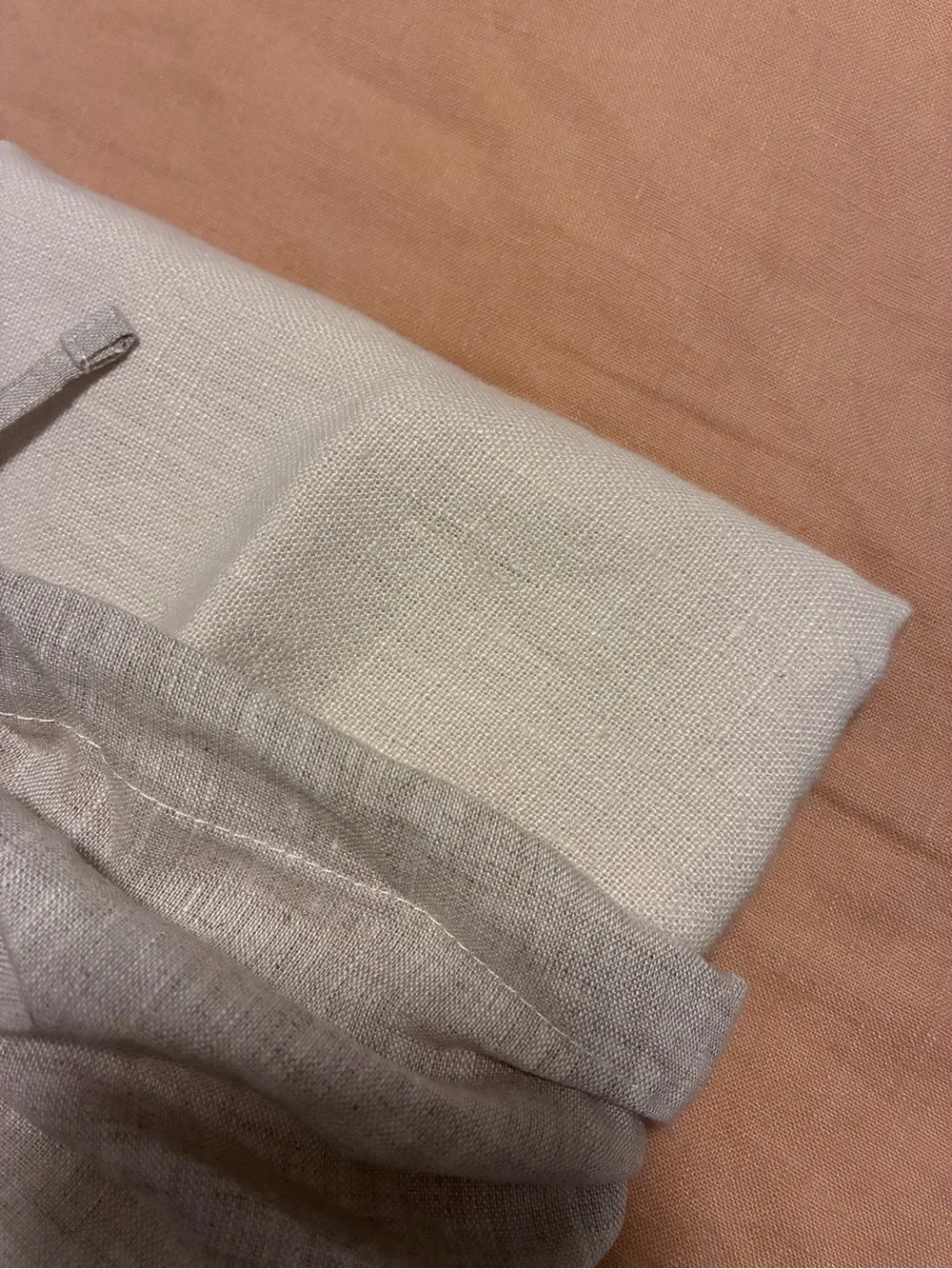 Bed Threads 100% Flax Linen Crème Cushion Cover - Zippered Pillowcase